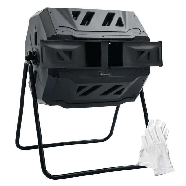 YITAHOME 43 Gal. Plastic Outdoor Tumbler Composter Wayfair